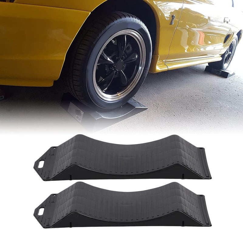 EIMSOAH Tire Saver Ramps,Anti Slip Boat Trailer Tire Savers Heavy Duty,2 Pack Car Ramps Metal for Flat Spot,Flat Tire Prevention, for Car Truck RV Trailer(18P: 44.4x19.5x3.5cm/17.48x7.67x1.37in) - Image 4